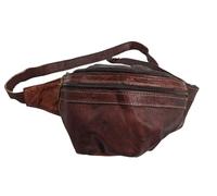 Handgefertigte Bauchtasche aus Bio-Leder, Gürteltasche, Geldgürtel, Geldbörse, marokkanisch, cognac