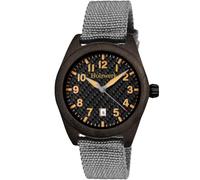 Handgefertigte Holzwerk Designer Damen Herren Uhr Öko Natur Holz Uhr Armband Analog Klassisch Quarz in Grau Schwarz Braun Orange Datum mit Textil Nylon Armband