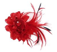 Handgefertigte Stoff Blumenbrosche Rote Blume Für Jacken Und Revers | Haarschmuck für Damen und Mädchen, Festlich für Hochzeit und Feste, aus Stoff, Vielseitig Kombinierbar