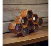 Handgefertigte Uhrenbox aus Holz für Damen und Herren - Vintage-Vitrine mit Wabenstruktur aus indischem Palisanderholz | Inklusive Samtkissen - Luxuriöses Geschenk für ihn - Langlebig