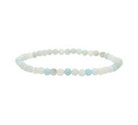 Handgefertigtes Armband mit 4mm Perlen - Natürliche Steinperlen für Yoga, Mala und Boho-Stil - Dehnbares Armband für Damen und Herren (Amazonit)