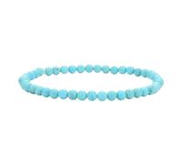 Handgefertigtes Armband mit 4mm Perlen - Natürliche Steinperlen für Yoga, Mala und Boho-Stil - Dehnbares Armband für Damen und Herren (Grüner Türkis)