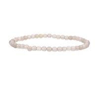 Handgefertigtes Armband mit 4mm Perlen - Natürliche Steinperlen für Yoga, Mala und Boho-Stil - Dehnbares Armband für Damen und Herren (Grauer Achat)