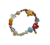 Handgefertigtes Farbenfrohes Perlenarmband Niedliche Star Stretch Armbänder Mode Bangle Elastic Cord Statement Schmuck Elastic Kordel Stretch Armbänder