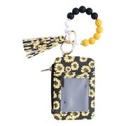 Handgelenksband Schlüsselanhänger mit Portemonnaie - Armbandtasche mit perlenbesetzter Quaste - Münzenhalter für Damen - Fest Einkaufen Urlaub Datum Reise