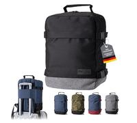 Handgepäck Rucksack für Ryanair Eurowings 40x20x25 40x30x20 [Handgepäckrucksack] Flugzeug Reisetasche Boardgepäck Bordcase Reiserucksack Kabinenkoffer Weekender (schwarz-grau, 40x30x20 24L)