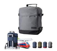Handgepäck Rucksack für Ryanair Eurowings 40x20x25 40x30x20 [Handgepäckrucksack] Flugzeug Reisetasche Boardgepäck Bordcase Reiserucksack Kabinenkoffer Weekender (grau-schwarz, 40x20x25 cm 20L)