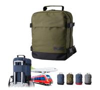 Handgepäck Rucksack für Ryanair Eurowings 40x20x25 40x30x20 [Handgepäckrucksack] Flugzeug Reisetasche Boardgepäck Bordcase Reiserucksack Kabinenkoffer Weekender (olive-schwarz, 40x20x25 cm 20L)