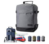 Handgepäck Rucksack für Ryanair Eurowings 40x20x25 40x30x20 [Handgepäckrucksack] Flugzeug Reisetasche Boardgepäck Bordcase Reiserucksack Kabinenkoffer Weekender (grau-schwarz, 40x30x20 24L)