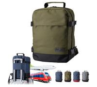 Handgepäck Rucksack für Ryanair Eurowings 40x20x25 40x30x20 [Handgepäckrucksack] Flugzeug Reisetasche Boardgepäck Bordcase Reiserucksack Kabinenkoffer Weekender (olive-schwarz, 40x30x20 24L)