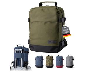 Handgepäck Rucksack für Ryanair Eurowings 40x20x25 40x30x20 [Handgepäckrucksack] Flugzeug Reisetasche Boardgepäck Bordcase Reiserucksack Kabinenkoffer Weekender (olive-schwarz, 40x30x20 24L)