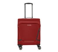 Handgepäck-Trolley TRAVELITE "JETPACK Max 4 Cabin Handgepäck Koffer", Gr. B/H/T: 40cm x 55cm x 23cm 41 l, rot, Polyester, unifarben mit Farbeinsätzen, Koffer, Weichgepäck, passend für Ryanair, Condor