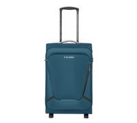 Handgepäck-Trolley TRAVELITE "JETPACK Slim 2 Cabin, konzipiert für Air France, KLM & ITA", Damen, Gr. B/H/T: 35cm x 55cm x 23cm 40 l, blau (petrol), Polyester, unifarben mit Farbeinsätzen, Koffer, Wei