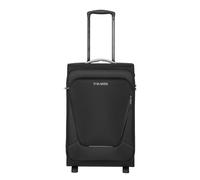 Handgepäck-Trolley TRAVELITE "JETPACK Slim 2 Cabin, konzipiert für Air France, KLM & ITA", Damen, Gr. B/H/T: 35cm x 55cm x 23cm 40 l, schwarz, Polyester, unifarben mit Farbeinsätzen, Koffer, Weichgepä