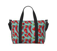 Handgepäcktasche für Damen, Wochenendtasche, Chili-Blocke, Pfeffer-Druck, persönliche Gegenstände, Reisetasche, Reiseutensilien, Sport, Turnbeutel für Männer und Frauen