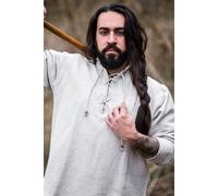 Handgewebtes Baumwoll-Hemd "Ingolf" Grau XXXL