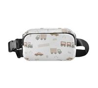 Handgezeichnete Gürteltasche für Zug, LKW, Auto, niedliche Gürteltasche für Damen, Herren, Teenager, wasserdicht, Anti-Diebstahl, Hüfttasche mit verstellbarem Riemen für Reisen, Einkaufen, Laufen,