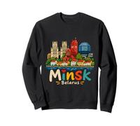 Handgezeichnetes Minsk-Reise-Souvenir, Sehenswürdigkeit, Geschenk Sweatshirt