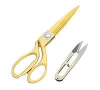 Handi Stitch Schneiderschere Gold Stoffschere mit Fadenschneider - Profi Textilschere Scharf 22,86cm aus Edelstahl - Goldene Schere Schneidet Stoff, Kleidung, Textilien, Leder, Jeans, Nähen & Ändern