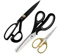 Handi Stitch Zackenschere Stoffschere, Schneiderei & Stickerei Scheren Set - Schneiderschere, Stoffschere Zickzack, Hochleistung Edelstahl Scharfe Profi Schere für Leder, Stoff & Kleidung