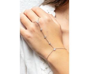 Handkette 925 Silber rhodiniert mit Zirkonia 41185216790622