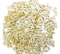 Handknöpfe mit Buchstabenmotiv aus Naturholz, Knopf, Nähen, Scrapbooking, Basteln, Handwerk, 100 Stück, Größe 1,5 x 1,5 cm, elegant und beliebt, praktische Verarbeitung