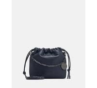 Handliche Beuteltasche aus Rindsleder blau
