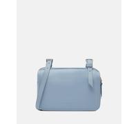 Handliche Crossbody-Bag aus natürlich genarbtem Leder blau