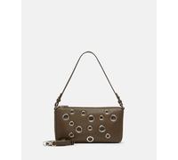 Handliche Crossbody-Bag aus natürlich genarbtem Leder braun