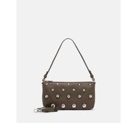 Handliche Crossbody-Bag aus natürlich genarbtem Leder braun