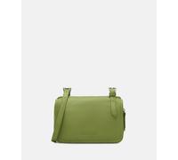 Handliche Crossbody-Bag aus natürlich genarbtem Leder grün