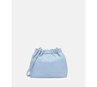 Handliche Hobo-Bag aus natürlich genarbtem Leder blau