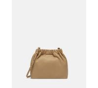Handliche Hobo-Bag aus natürlich genarbtem Leder braun