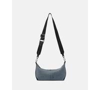 Handliche Schultertasche aus Denim blau