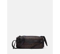 Handliche Schultertasche aus Kunstleder braun