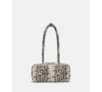 Handliche Tasche in Snake-Optik grau