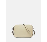 Handliche Umhängetasche aus Rindsleder beige