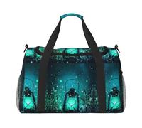 Handreisetasche mit Glühwürmchen und Laternen-Druck, ideal für Langstreckenreisen und den täglichen Gebrauch, Schwarz , Einheitsgröße