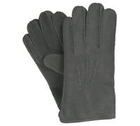 Handschuh aus echtem Lammfell handgenäht dunkelgrau, M