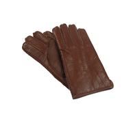 Handschuh aus echtem Lammfell handgenäht Nappaleder braun, M