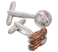 Handschuh Baseball aus Manschettenknöpfe Silberne Kupfer für Herren | Feine Verarbeitung, Elegant Faszinierendes Design, Geeignet für Dinner und Hochzeit