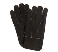 Handschuh in echtem Lammfell für Damen + Herren dunkelbraun, M