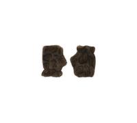 Handschuhe aus Fake Fur mit Leo-Muster braun - Gr. - ONE SIZE