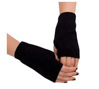 Handschuhe Fingerlos Winter Fingerlose Handschuhe Winterhandschuhe Schwarz Lange Unisex für halten Frauen Strickhandschuhe Weiche warme