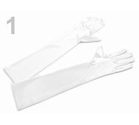 Handschuhe Hochzeit Brauthandschuhe Satin elastisch 45 cm weiss *NEU*OVP*