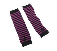 Handschuhe Lang 2 paar Punk Winter Warme Lange Ärmel Handschuhe Goth Männer Frauen Fingerlose Streifen Hip-Hop Gestrickte Ellenbogen Fäustlinge Elastische außen Wärmer Arm(Yellow)