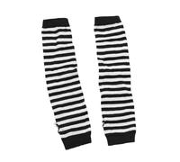 Handschuhe Lang 2 paar Punk Winter Warme Lange Ärmel Handschuhe Goth Männer Frauen Fingerlose Streifen Hip-Hop Gestrickte Ellenbogen Fäustlinge Elastische außen Wärmer Arm(Dark Grey)