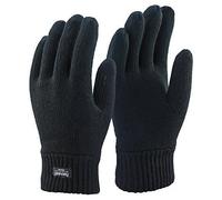 Handschuhe Thinsulate Extrem Thermo Gefüttert Gestrickt Schwarz S M