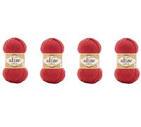 Handstrickgarn, 100 % Mikrofaser, Acrylgarn, Alize Diva, Seideneffekt, Häkelkunst, Spitzenhandwerk, 4 Knäuel, 400 g, 1532 m (366)