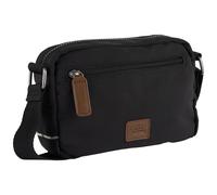 Handtasche CAMEL ACTIVE "Aurum", Damen, Gr. B/H/T: 20,5cm x 15cm x 6cm, schwarz, Polyester, beschichtet, clean, unifarben mit Farbeinsätzen, Taschen Handtasche, aus recyceltem Polyester in Nylonstrukt